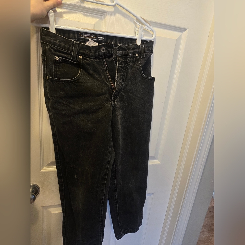 Vintage Bluenotes Black Womens Cut Tapred Leg Jeans Size 30